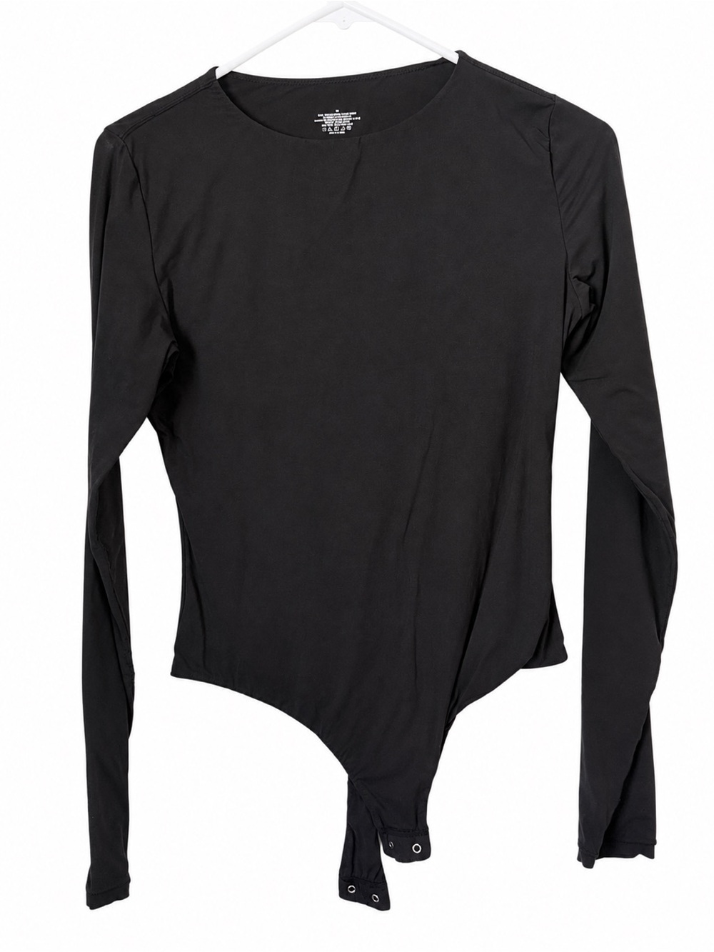 Skims dupe Black Long-Sleeve Bodysuit Top - Women